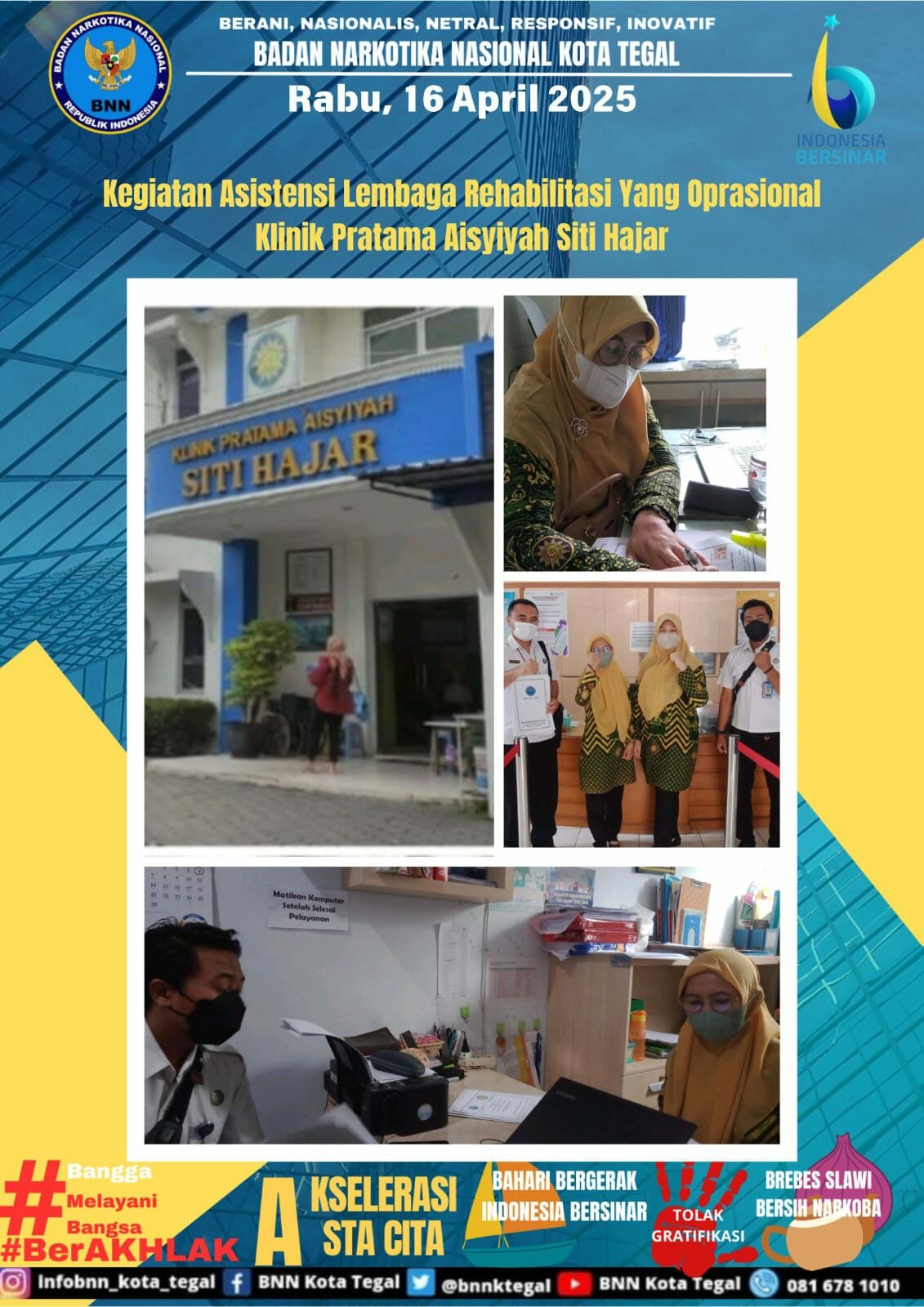 Asistensi Lembaga Rehabilitasi di Klinik Pratama Aisyiah Siti Hajar Kota Tegal Asistensi Lembaga Rehabilitasi di Klinik Pratama Aisyiah Siti Hajar Kota Tegal