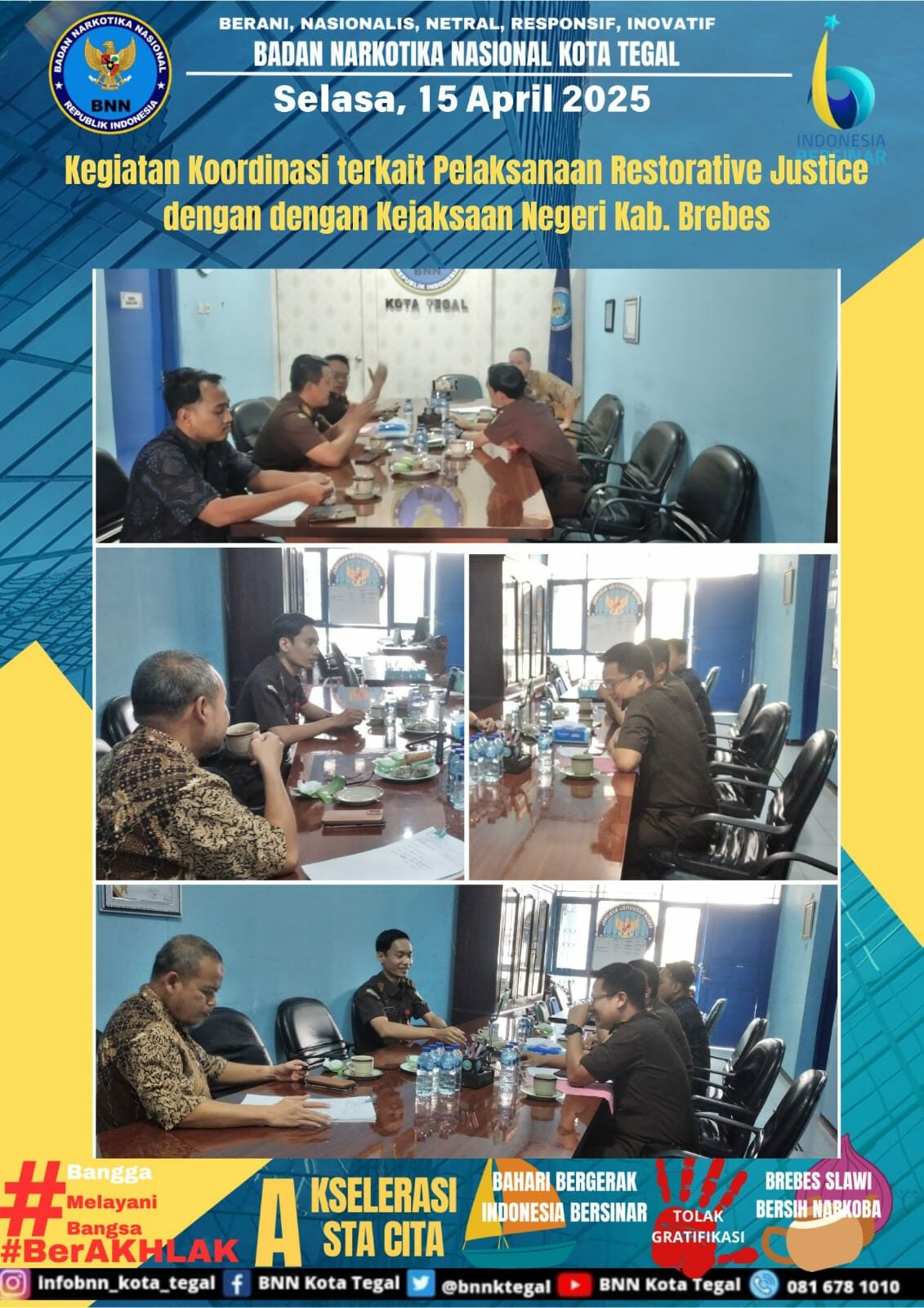Kegiatan Koordinasi terkait Pelaksanaan Restorative Justice tersangka a.n inisial DA dengan dengan Kejaksaan Negeri Kab. Brebes Kegiatan Koordinasi terkait Pelaksanaan Restorative Justice tersangka a.n inisial DA dengan dengan Kejaksaan Negeri Kab. Brebes