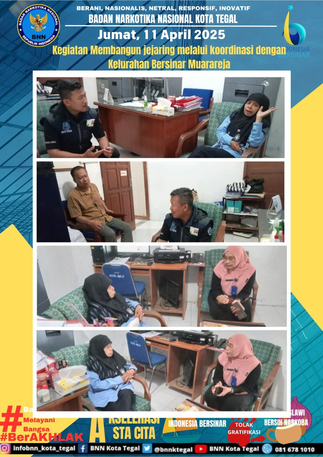 Kegiatan Membangun jejaring melalui koordinasi dengan Kelurahan Bersinar Muarareja Kegiatan Membangun jejaring melalui koordinasi dengan Kelurahan Bersinar Muarareja